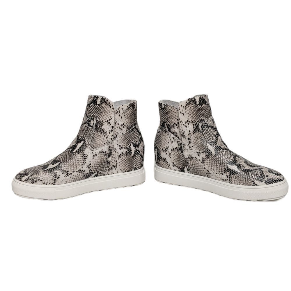 J/Slides Snake Print Platform Shoes View 4